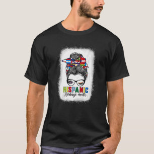 National Hispanic Heritage Month Messy Bun All Cou T-Shirt