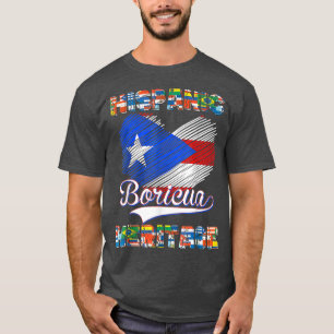 National Hispanic Heritage Month Puerto Rico Flag T-Shirt