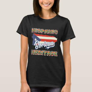 National Hispanic Heritage Month Puerto Rico Flag T-Shirt