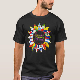 National Hispanic Heritage Month Rainbow All Count T-Shirt
