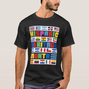 National Hispanic Heritage Month Rainbow All Count T-Shirt