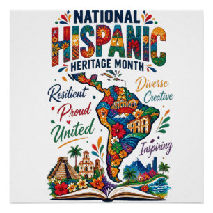National Hispanic Heritage Month – Resilient, Prou Poster