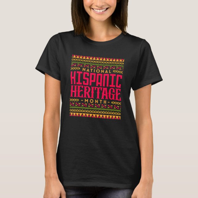 National Hispanic Heritage Month Retro Latino T-Shirt (Front)