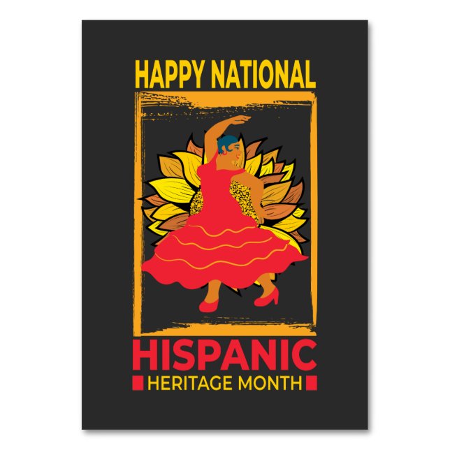 National Hispanic Heritage Month Table Number (Front)