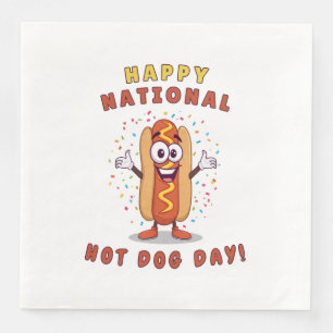 National Hot Dog Day Paper Napkins