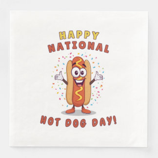 National Hot Dog Day Paper Napkins