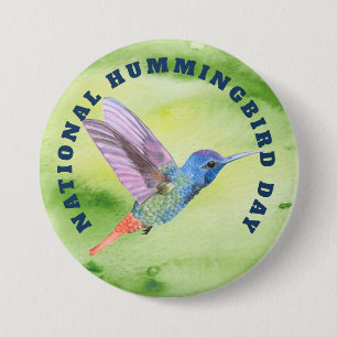 National Hummingbird Day 7.5 Cm Round Badge