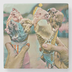 National Ice Cream Day Gift Stone Coaster