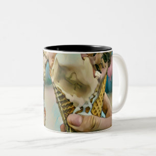 National Ice Cream Day Gift Two-Tone Coffee Mug
