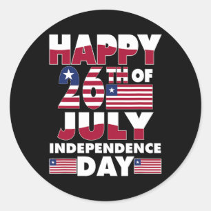 National Independence Day Love Liberia Flag July 2 Classic Round Sticker