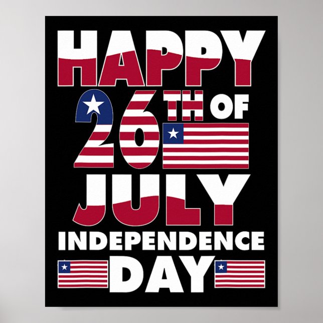 National Independence Day Love Liberia Flag July 2 Poster (Front)