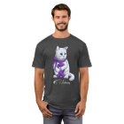 National ITP Awareness Month Purple Ribbon CuteCat