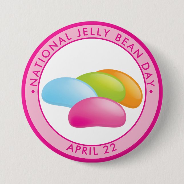 National Jelly Bean Day 7.5 Cm Round Badge (Front)
