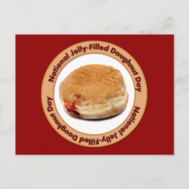 National Jelly-Filled Doughnut Day Postcard (Front)