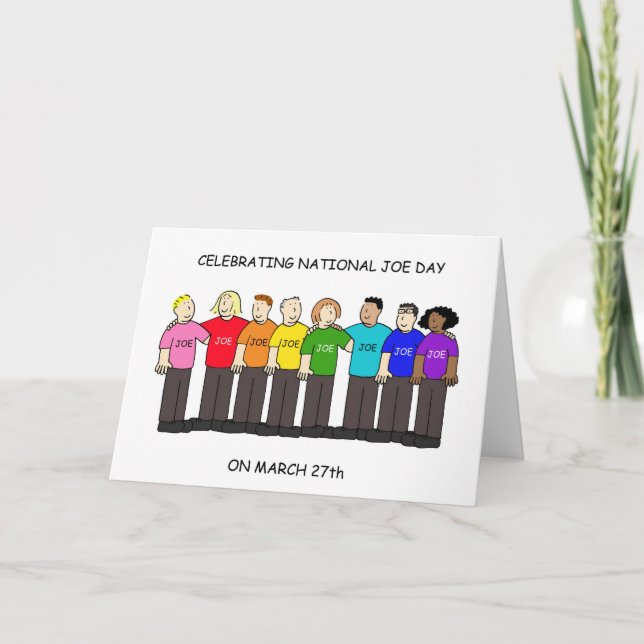 National Joe Day, March 27th. Card (Front)