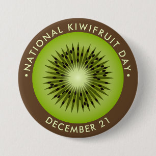 National Kiwifruit Day 7.5 Cm Round Badge