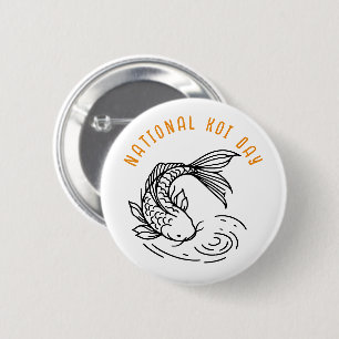 National Koi Day 6 Cm Round Badge