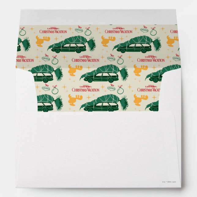 National Lampoon Christmas Tree on Car Pattern Envelope (Back (Bottom))