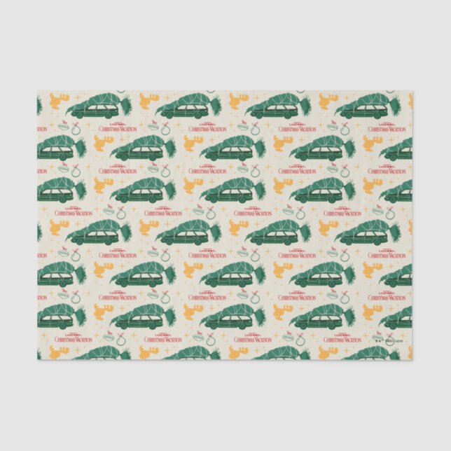 National Lampoon Christmas Tree on Car Pattern Tissue Paper (Front)