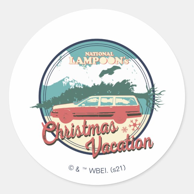 National Lampoon's Christmas Vacation Badge Classic Round Sticker (Front)