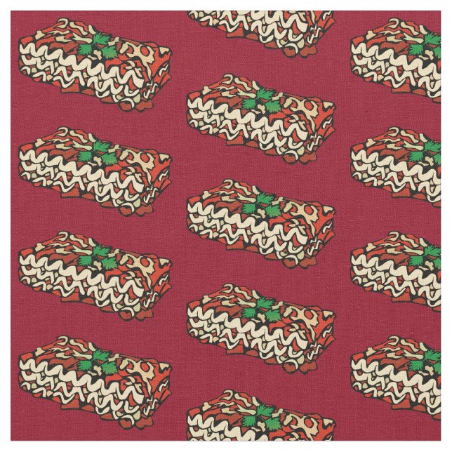 National Lasagne Day Fabric (Close Up)
