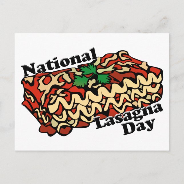 National Lasagne Day Postcard (Front)