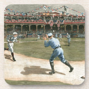 National League Baseball Game 1886 Coaster