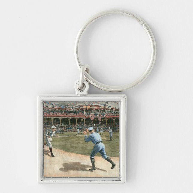 National League Baseball Game 1886 Key Ring (Front)