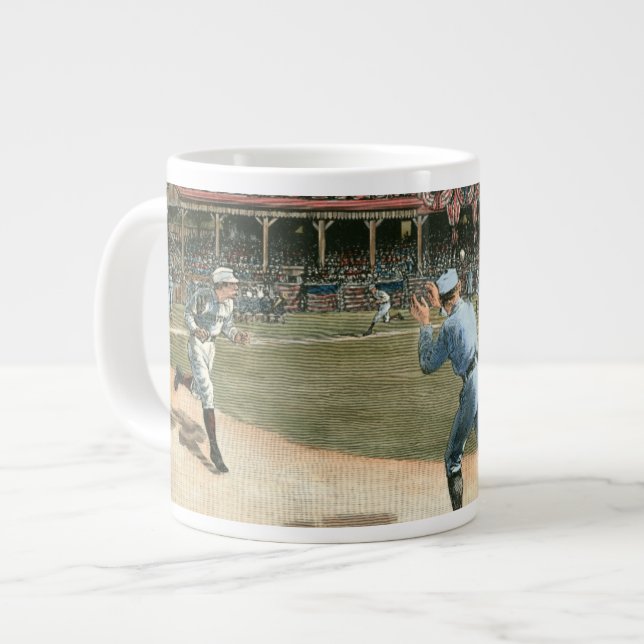 National League Baseball Game 1886 Large Coffee Mug (Front Left)