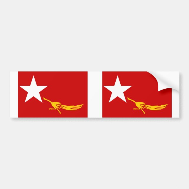 National League For Democracy, Myanmar flag Bumper Sticker (Front)