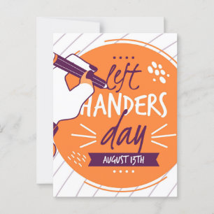National Left Handers Day Postcard