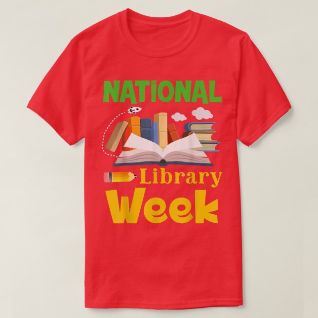 National Library Week 2022 Tee Book Lover Libraria (Design Front)