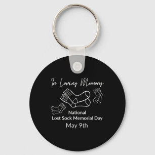 National Lost Sock Memorial Day Funny Holidays Key Ring