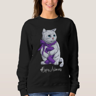 National Lupus Awareness Month Purple Ribbon Cute  Sweatshirt