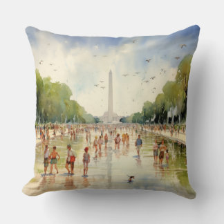 National Mall Washington Throw Pillow