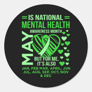 National Mental Health Awareness Month Supporter G Classic Round Sticker