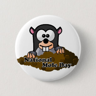 National Mole Day 6 Cm Round Badge