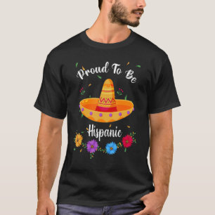 National Month Cute Rainbow Proud To Be Hispanic H T-Shirt