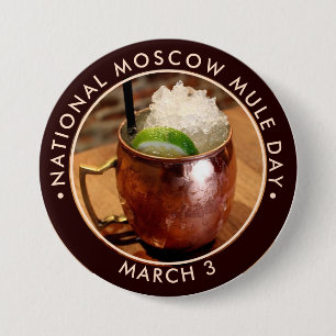 National Moscow Mule Day 7.5 Cm Round Badge