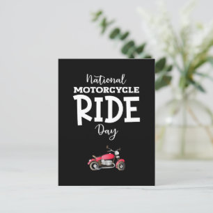 National Motorcycle Ride Day Sign  Postcard