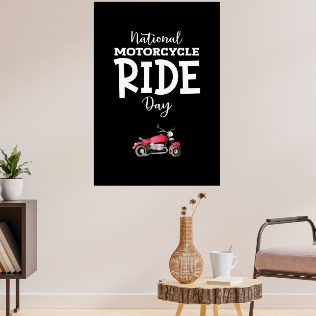 National Motorcycle Ride Day Sign poster (Living Room 3)