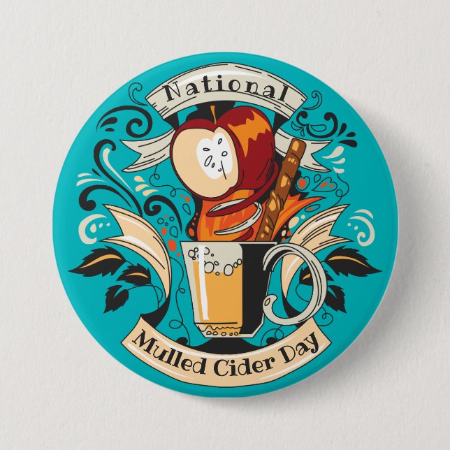 National Mulled Cider Day 7.5 Cm Round Badge (Front)