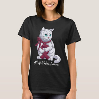 National Multiple Myeloma Awareness Month Burgundy T-Shirt