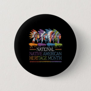 National Native American Heritage Month Heart 6 Cm Round Badge