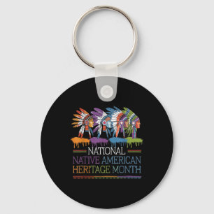 National Native American Heritage Month Heart Key Ring