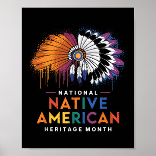 National Native American Heritage Month Heart Poster