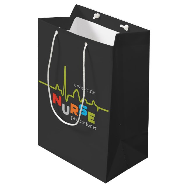 National Nurse Practitioner Week Awesome Medium Gift Bag (Front Angled)