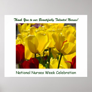 National Nurses Week Celebration poster Tulips