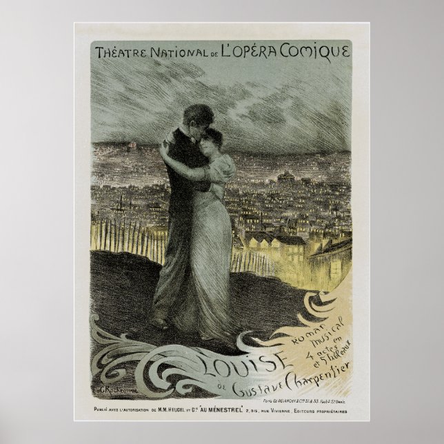 National Opera Comique Theatre ~ Louise Poster (Front)