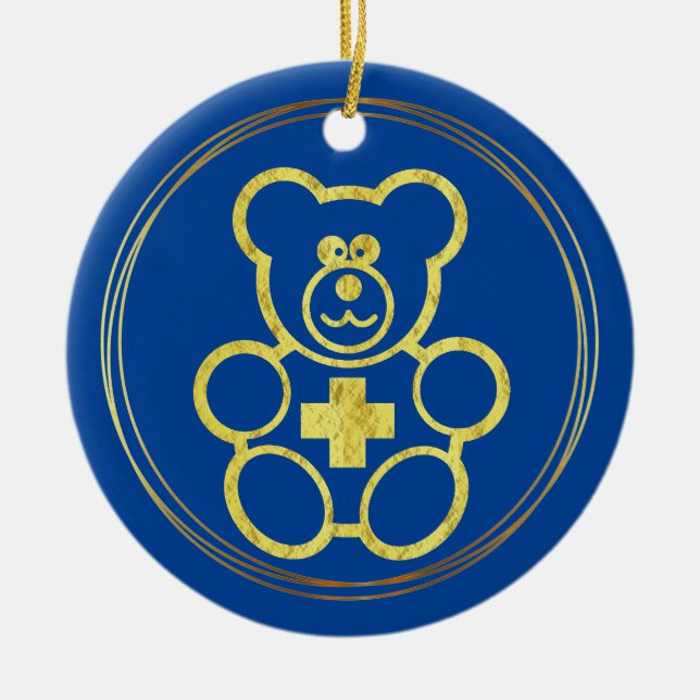 National Paediatrician Day Teddy Bear Ornament     (Front)